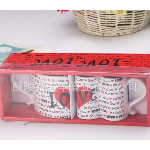 Ceramic Lovers Cup Creative Ceramic Pair Cup Gift Mug Heart Mug Valentines Day Gift
