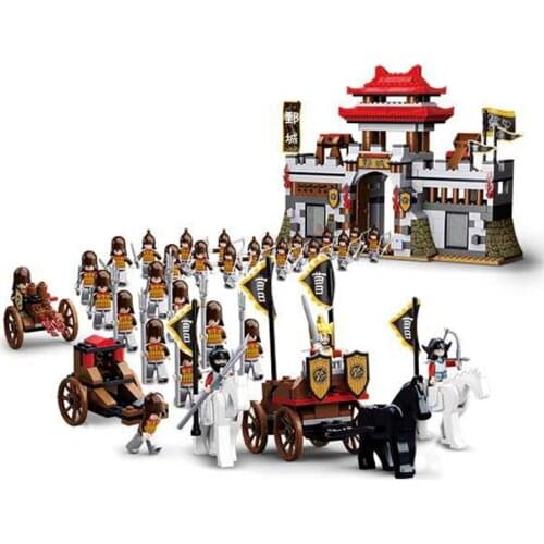 Sluban Retro Elements Series 0578 688pcs Urban Three Kingdoms Castle FIGHT-FOR-LAND Building Blocks Toy Collection