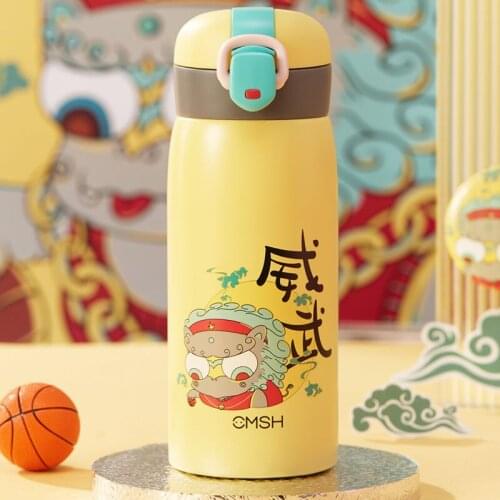 Creative Cute Animal Vacuum Flasks Bouncing Lid Vacuum Cup Stainless Steel Thermal Insulation Water Bottle Portable Drinkware