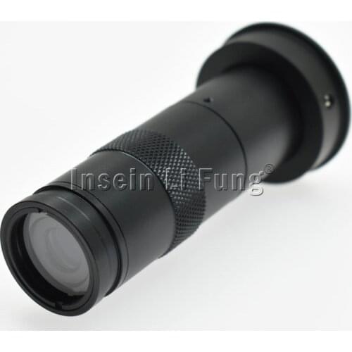 HD Vision 200X Industrial Monocular Microscope Camera Adjustable Magnification 25mm Zoom C-mount lens Optical Magnifier