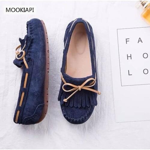 MOOKIAPI Chinese brand high quality womens shoes, 100% leather, classic womens Lefu shoes, free delivery