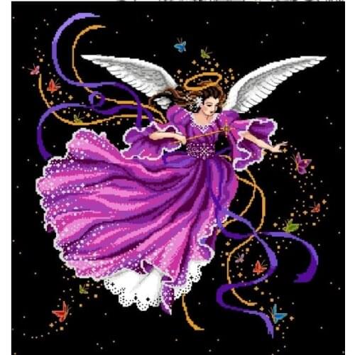 Wings of Spring Night Angel 54-57 Cross Stitch Set Cross-stitch Kit Embroidery Needlework Craft Packages Cotton Fabric Floss