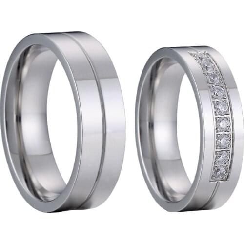 Designer 8mm mens wedding rings set pair silver color Alliance female love couple rings for women 2019 USA style