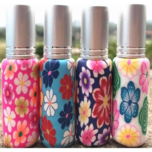 Wholesale 200pcs/lot Colorful Polymer Clay 10ml Perfume Bottles With Silver Sprayer Decor Bottle For Wedding