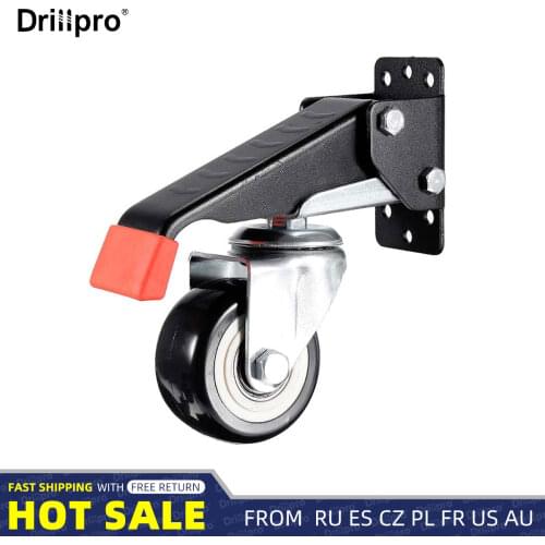 Drillpro 1/2/4 Pcs Set Heavy Duty 660 LBS Workbench Casters Kit Retractable Caster Wheels For Workbenches Machinery & Tables