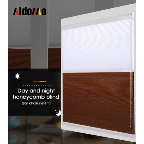 ALDOMO Pull-bead type day and night honeycomb window blinds heat insulation noise reduction cellular shading for bedroom study