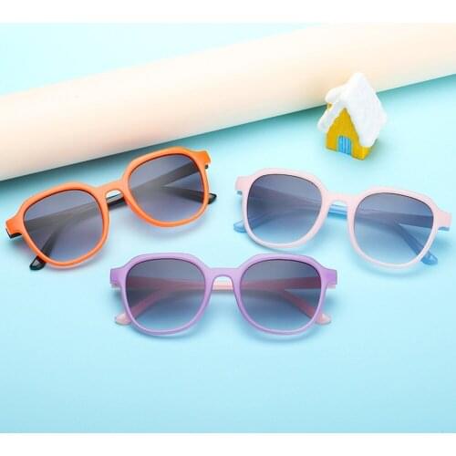Jelly Color New Kids Sunglasses Plastic Safety Flexible Children Sun Glasses Fashion Boys Girls Baby Lovely Shades Eyewear UV400