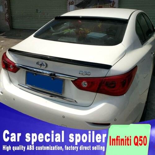 New design style spoiler 2014 2015 2016 for Infiniti Q50 Q50S spoiler by primer or balck white paint color high quality ABS