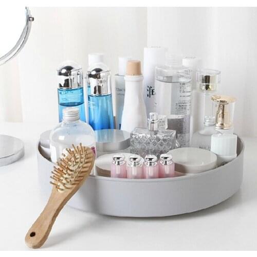 360 Rotation Cabinet Organizer Storage Spice Drink Cosmetic Storage Rack Transparent For Kitchen Bathroom Room Trays Decorative