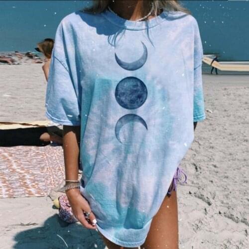 Womens T-Shirt Summer New Bohemian O-Neck Short Sleeve T-Shirt Tops 2020 Pattern Printed Loose Pullover Fashion Womens T-Shirt