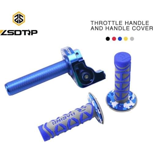 ZSDTRP CNC Aluminum Throttle Grip Quick Twist throttle Settle With Handle Grips For Honda Kawasaki Suzuki Dirt Pit Bike ATV UTV