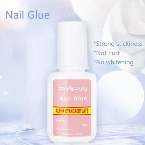 1Pc Fast Drying Art Nails Adhesive Glue Strong False Nail Tips Extension Glue With Brush 10g Nail Care