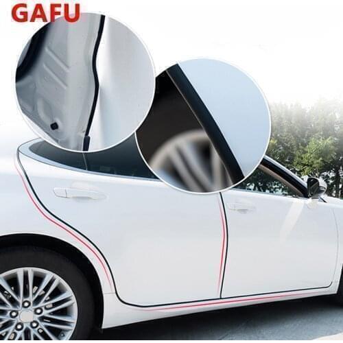 For Hyundai Tucson 2021 2020 2018 Door Protection Strips Rubber Edge Doors Moldings Side Protector Sticker Scratches Vehicle