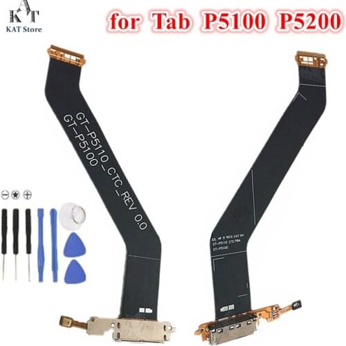 1Pcs Repair for Samsung Galaxy Tab 2 10.1 GT-P5110 P5100 P5200 P5210 T530 USB Charge Charging Port Mic Connector Flex Cable