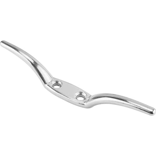 Stainless Steel 316 Flagpole Cleat Hook Fixed Hook Flag Rope Cleat Flag Halyard Boat Securing Tie Down DocksTarps Awnings