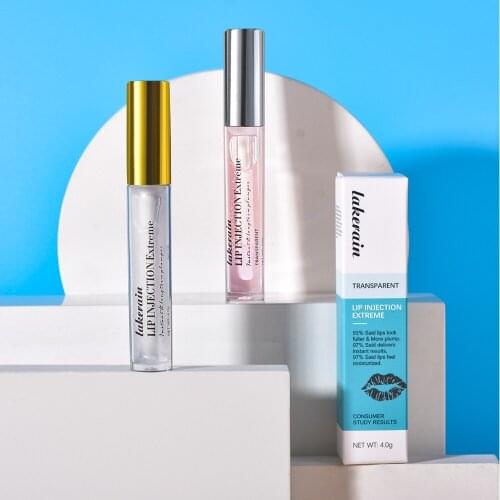 Lakerain Lip Care Serum Lip Plumper Gloss Reduces fine lines moisturizes clear lip gloss oil Sexy plump increase lip elasticity