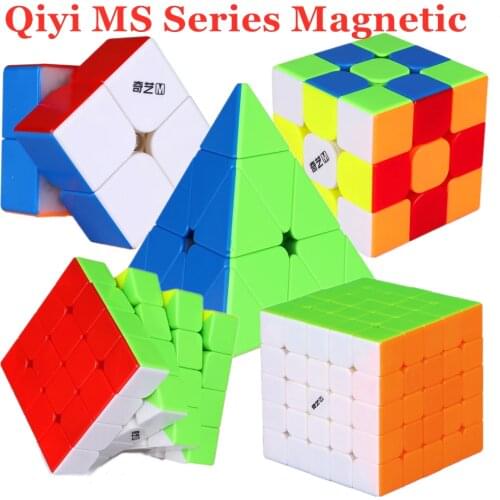 Qiyi MS Series Magnetic 2x2x2 3x3x3 speed cube 4x4x4 5x5x5 magic cube 2x2 3x3 puzzle cube 4x4 speed cube 5x5 cubo magico Pyramid