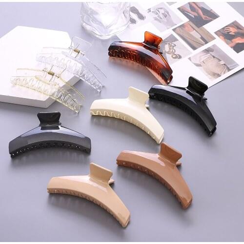 Fashion Acrylic Hair Claw Geometric Hair Clips For Women Girl Elegant Crab Vintage Hairpin Hair Accessories 2021