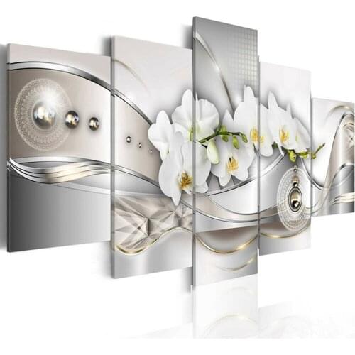 Set Canvas Painting Modern flower Living room Background Decor Display