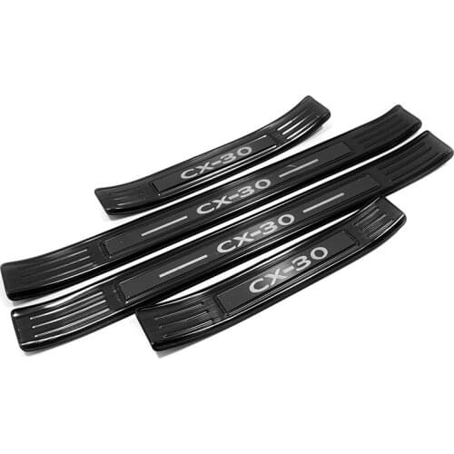 For 2019 2020 Mazda Cx-30 Stainless Door Sill Scuff Plate Kick Guard Pedal Threshold Step Protector Trim Cover Car Accessories