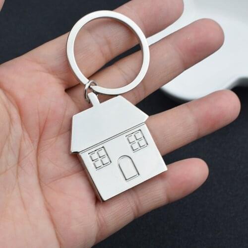 New Modern Cute Cartoon-House-Home Keychain Key Chain Keyring Keyfob Metal Christmas Present
