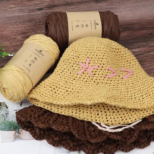 DIY Wool For Knitting Rattan Line Yarn Crochet Woolen Yarn Handmade Sunhat Making Wool Yarn Soft crochet para tejer Knitted Yarn