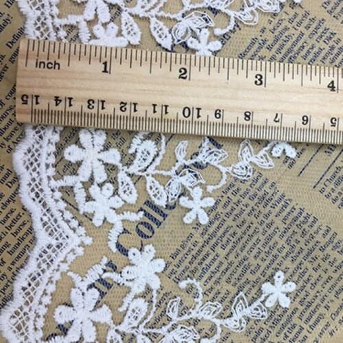 15cm Width 1 Yards Water Soluble Lace Trim Fabric DIY Embroidered For Sewing Decoration Sewing Craft Embroidered Lace Edge