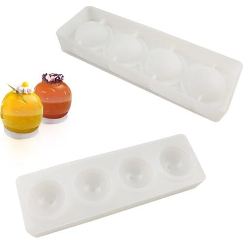 5 Cavity 3D Round Ball Mousse Cake Mold For Baking Home Party Silicone Mould Baking Christmas Moldes De Silicona