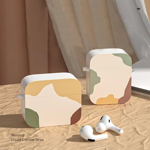 Silicone Case for Airpods Pro Morandi Protective Earphone Cover for Apple Airpods 1 2 Wireless Bluetooth Headset Headphone Case