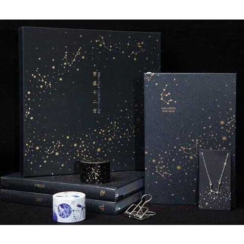 Notebook diary European thick constellation diary creativity A5 classic gift schedule planner school office supplies gift box