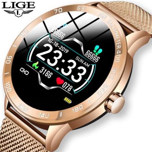LIGE Smart Watch Men smartwatch Reloj Heart Rate blood pressure Monitor Waterproof Pedometer Intelligent Fitness Sports Watch