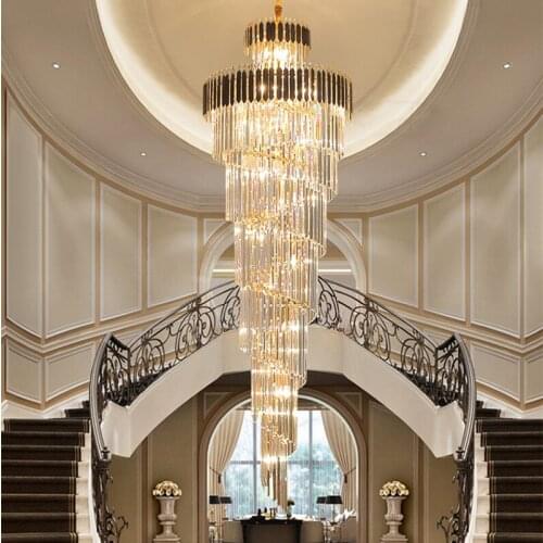 Unique New Design Villa House Decorative Pendant Lighting Modern High Quality Luxury K9 Crystal Chandelier