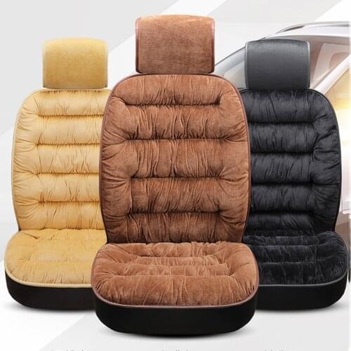 100X47cm Thickened Plush Car Seat Cushion Car Seat Cushions with Backrest Interior Accessories wear-resistant and warm