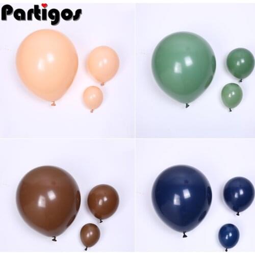 5/10/18 inch Avocado Green Dusty Pink Caramel Coffee Balloons Retro Balloon Wedding Birthday Party Decoration Baby Shower Decor