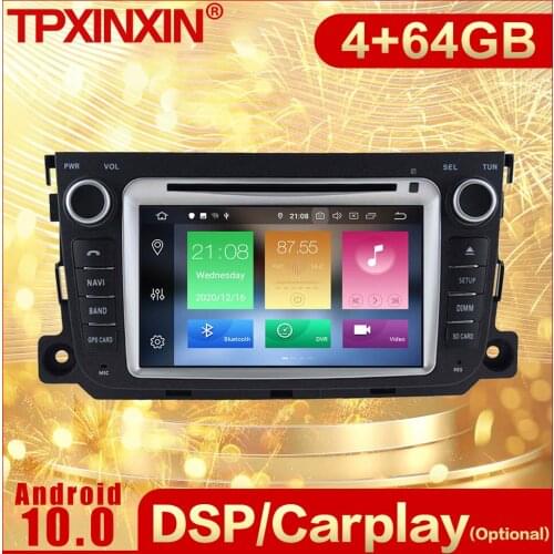 2 Din Carplay Android Radio Receiver Multimedia Stereo For Mercedes Benz SMART 2013 GPS Video Audio Player BT Recorder Head Unit