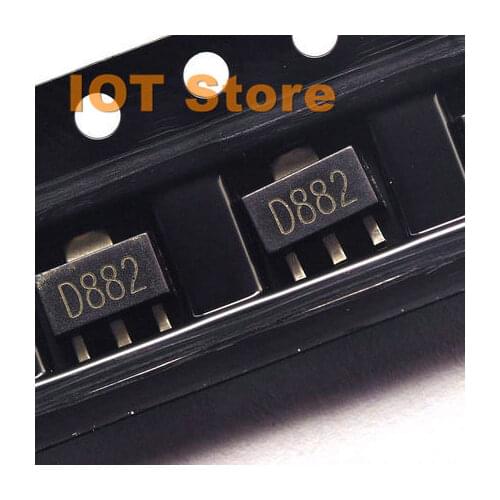 2SD882 D882 SMD Transistor 2A high current transistor SOT89