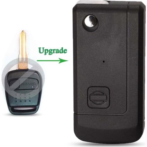 Bilchave 5pcs 1 Button Modified Flip Folding Remote Car Key Shell Fob For Nissan BlueBird LANNIA Elgrand X-TRAIL NAVARA MICRA