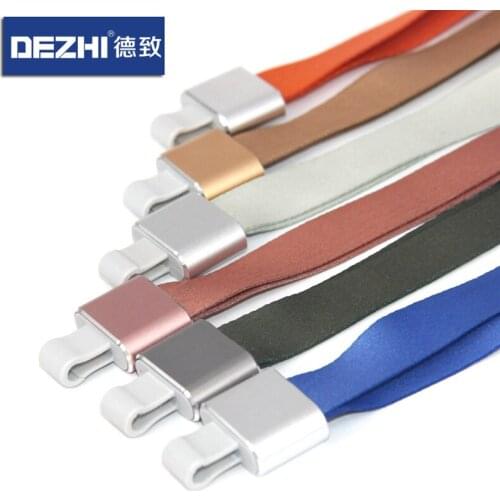 J-Hook Type Polyester Lanyards Badge Holder Reel Chain Lanyard Neck Strap 15mm Width for work cards and ID Cards