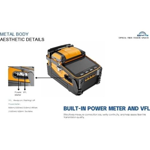 DHL Free Ship Signalfire 5S AI-9 Fusion splicer Machine SM & MM VFL OPM Splicing Machine