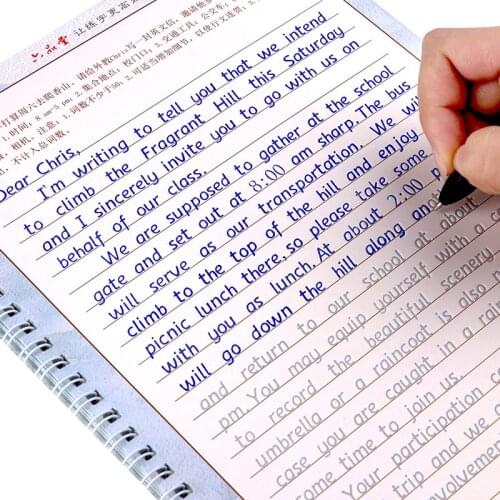 Repeat Pen Copybook Hengshui Writing English Calligraphy Copybook for Adult Children Exercises Calligraphy Practice Book Libros