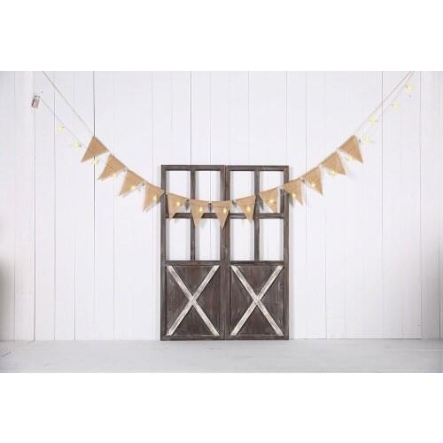 HUAYI Photography Backdrop Vintage Wooden Barn Door Photo Background Baby Child 1st Birthday Cake Smash Studio Photocalls W-4355