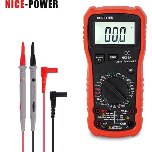 200pF ~ 200uF 1999 Count ESR Meter Capacitance Tester With Set Of Probes Feelers Capacitor Meter Data HOLD With LCD Backlight