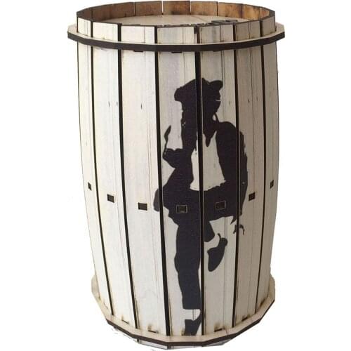 Barrel Money Box Piggy Bank Handmade Barrel Wood Safe Money Bank Michael Jackson