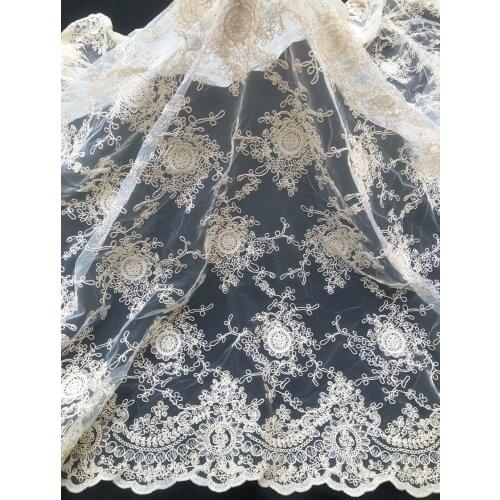 New Style Mesh Embroidery African Lace Fabric 2021 High Quality Lace Water Soluble Fashion Soft Lace Fabric 5 Yards