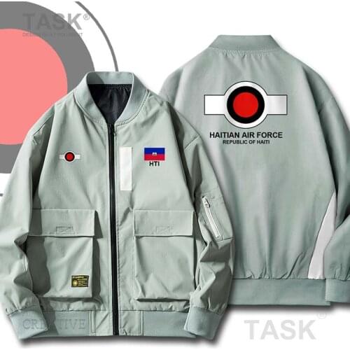 Military Army Jackets Air Force Haiti Haitian Hayti Ayiti HTU HT Bomber jacket Hip Hop Slim Fit Pilot Tooling clothes Streetwear