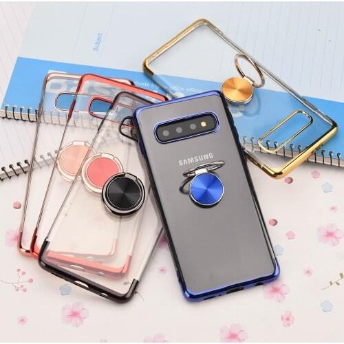 Magnetic Case For Samsung note 20 S20 Ultra Finger Ring For Samsung Galaxy S10 Plus Note 9 S8 S9 A20 A30 A8 A70 Note9 soft Cover