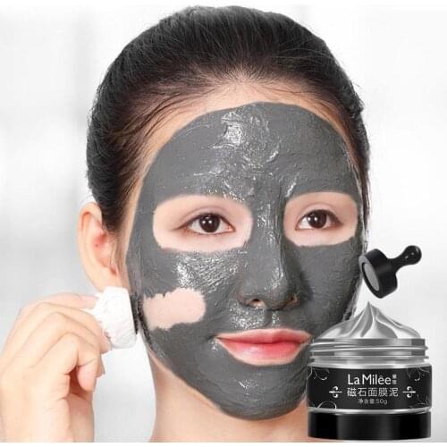 New 50g Mineral Magnetic Face Mask Pore Cleansing Shrink Pores Whitening Firming Moisturizing Blackhead Removal Mask for Women