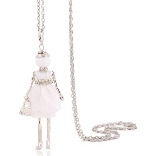 Hot Fashion Necklace For Women 2020 Statement Cute Cloth Charm Long Pendant Jewelry Christmas Girl gift Accessory Wholesale