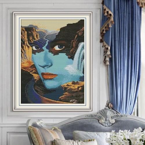 Art beauty and lake counted 11CT 14CT scenery Cross Stitch Set DIY DMC Chinese Cross-stitch Kit Embroidery Needlework Home Decor