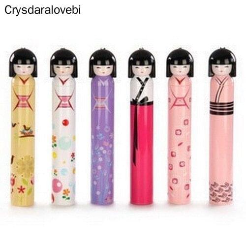 Novelty Kokeshi Doll Folding Umbrella Japanese Dolls Cute Bottle Folding Kimono Girl Traditional Umbrella